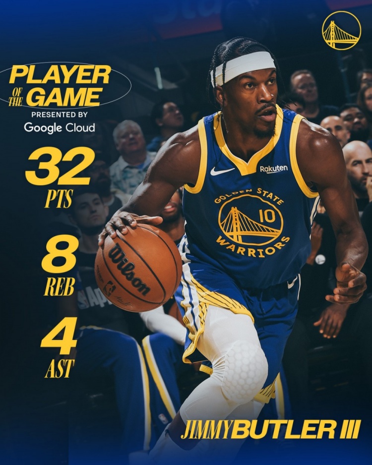 大乐透开奖结果查询-32分赛季新高！勇士官方发布本场最佳数据海报：吉米·巴特勒